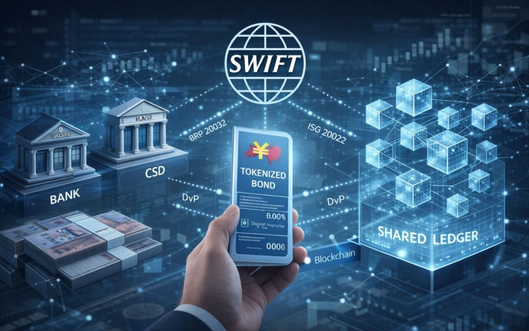 Swift uzavírá testy tokenizovaných dluhopisů. Trh se přesouvá od „mostů“ ke sdílené účetní knize
